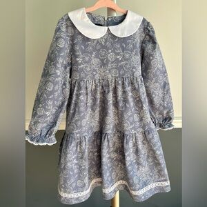 Floral Blue Girls Dress